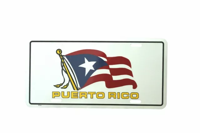 Puerto Rico Waving Flag 6"x12" Aluminum License Plate Tag FAST USA SHIPPING