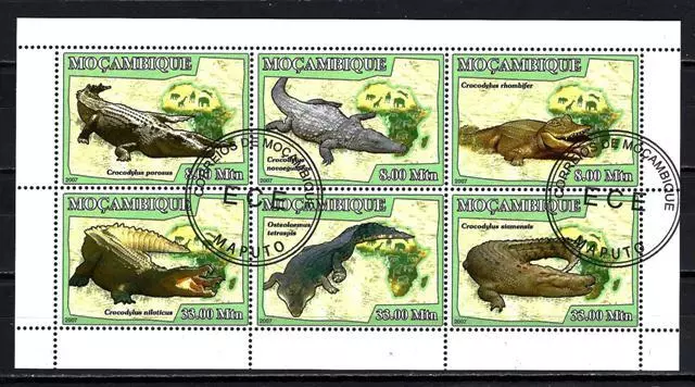 Mozambique 2007 Crocodiles (277) Yvert n° 2384 à 2389 oblitéré