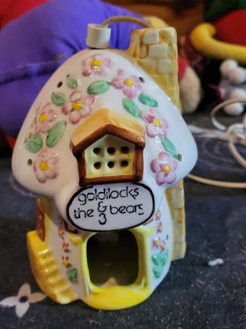 Vintage BHS Pottery Goldilocks & The 3 Bears Night Light