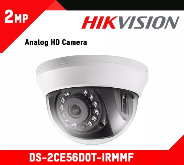 Hikvision DS-2CE56D0T-IRMMF Turbo HD 2 MP IR Dome Kamera für Innenbereich, POC KOAX