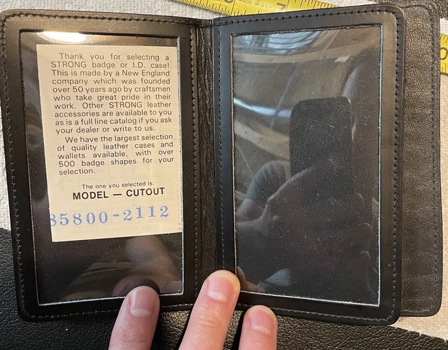 Black Leather Police Badge Wallet Model 85800-2112