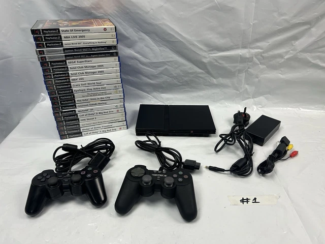 PLAYSTATION 2 SLIM Bundle - PS2 Slim Console, 2x Controllers, 15x Games ...