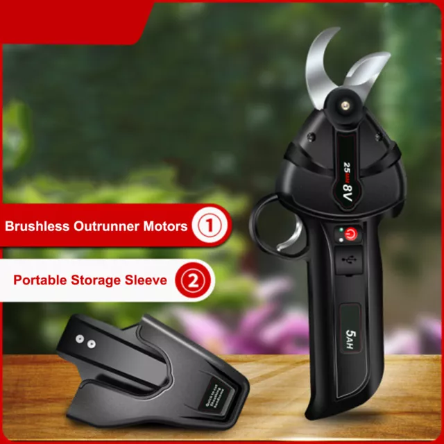 Mini Rechargeable Electric Pruning Shears Cutter Cordless Pruner Scissor Trimmer