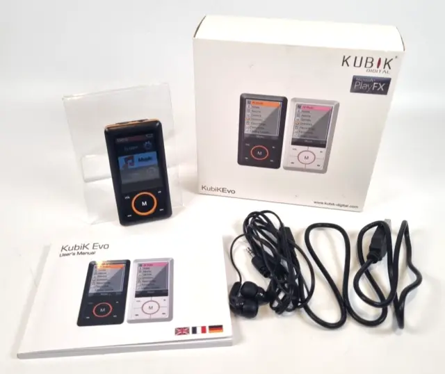 Kubik Evo 8GB Digital Media Player Black Micro SD Card MP3 Personal Audio Device