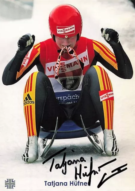 Tatjana Hüfner UH  Rodeln Wintersport original signiert Autogrammkarte AK 6984 C