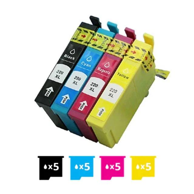 Compatible Premium 20 Pack 220XL (C13T294192-C13T294492) High Yield Ink Cartridg