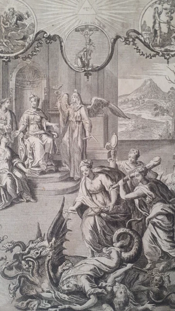 Gravure Originale Simon Thomassin (1652-1732) – Statue Mythologie, Versailles, 1710