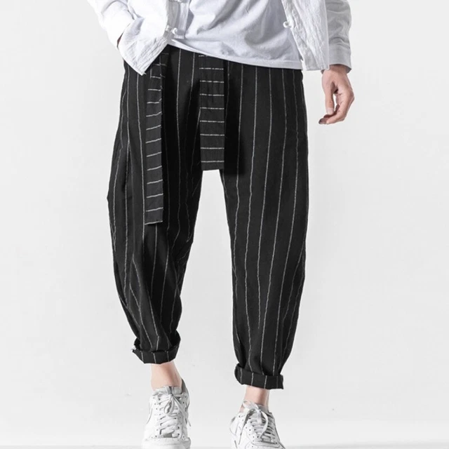 Pantalon Kung Fu Homme Taille élastique - Coupe Large, En Lin Mélangé, Style Arts Martiaux, Neuf Avec étiquettes