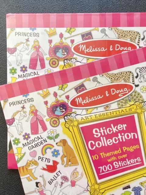 (2 Pack TWINS Lot) Melissa & Doug Stickers 10 Themed Pages Over 700 (x2) SEALED!