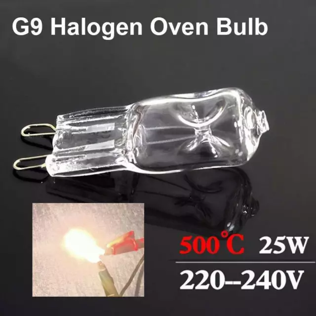 G9 Oven Light High Tempe Resistant Durable Halogen Bulb Lamp for Ovens Fans  40W