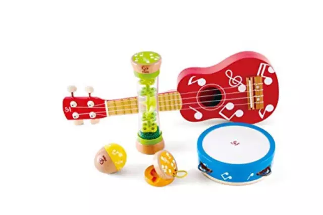 (TG. Taglia Unica) Hape International Set Mini Band, Multicolore, Taglia Unica,