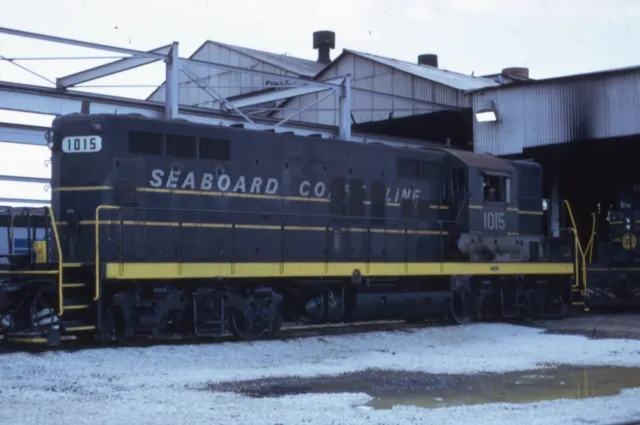 Original 1974 Kodachrome Railroad Slide Scl Seaboard Coast Line 1015 Emd Gp9 Air