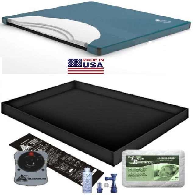 80% Waveless Waterbed Mattress / Pad / Liner /Heater / Fill Drain Kit