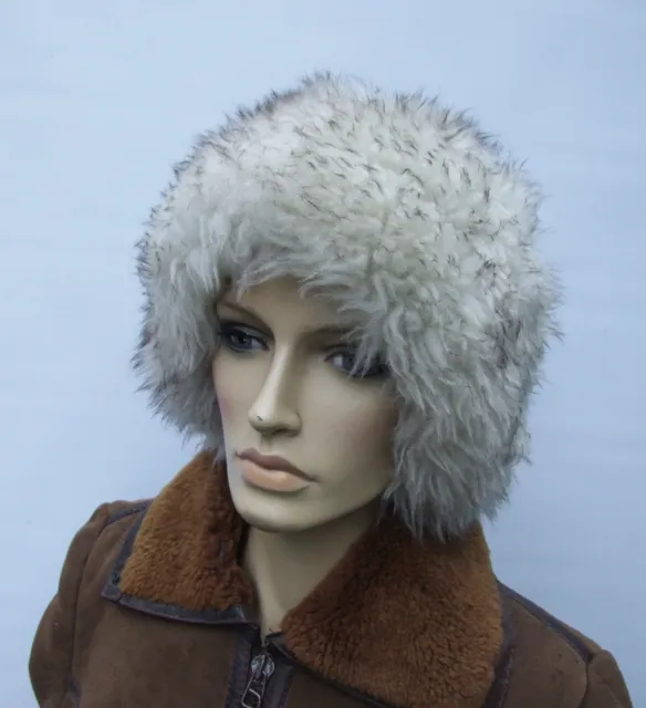 REAL Italian Tuscan TOSCANA LAMB sheepskin fur hat size Small