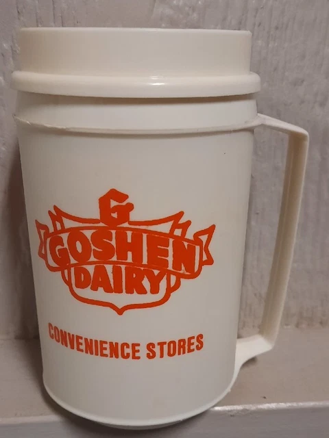 Vintage Goshen Dairy New Philadelphia, Ohio Aladdin Insulated Plastic Coffee Mug