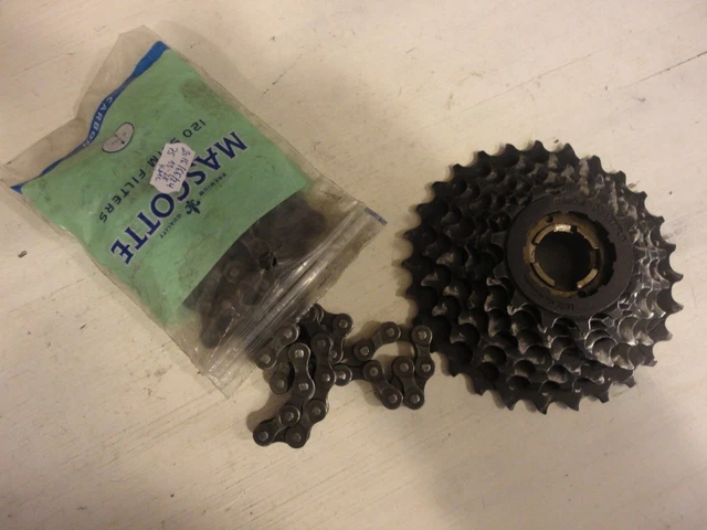 NOS Black Suntour APII 7-speed PowerFlo Accushift Plus II Cassette wit NOS Black Suntour APII 7-speed PowerFlo Accushift Plus II Cassette wit