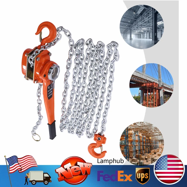 1.5Ton Manual Chain Hoist Puller Block w/ 2 Hooks 20 Feet Lift Lift Tools