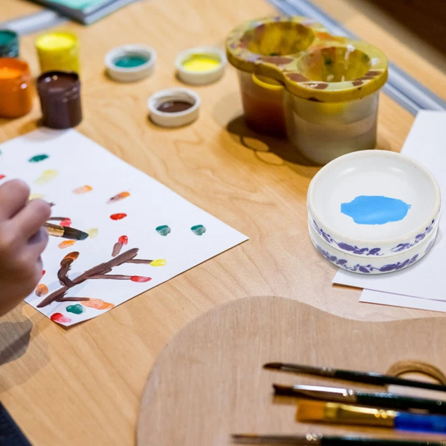 DOITOOL Lot de 12 plateaux de mélange ronds blancs avec plateaux de mélange durables pour aquarelle, peinture artistique, mélange de couleurs et