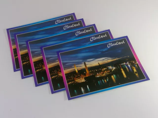 (Lot of 5) Vintage 80's 90's NEW Un-Used POSTCARDS Cleveland, Ohio THE FLATS