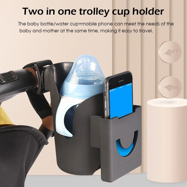 Réglable Poussette Porte-Bouteille Porte-gobelet Poussette bébé, Pram Rack