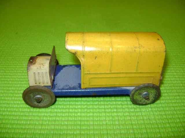 CHARLES ROSSIGNOL CAMION Benne Militaire Jouet Ancien Tole Cle Moteur A Ressort EUR 62,00 - FR