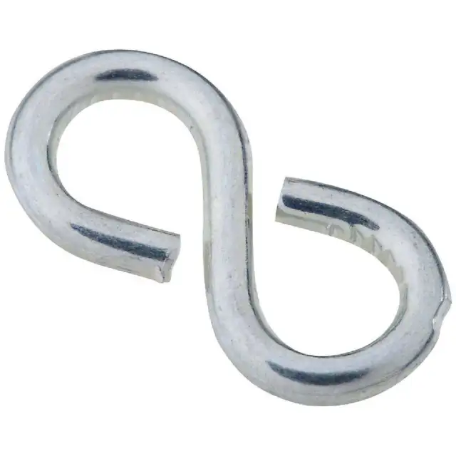 National 7/8 In. Zinc Light Closed S Hook (8 Ct.) N121434 Pack of 50 National