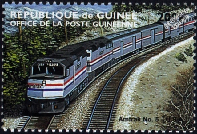 AMTRAK General Motors EMD Class F40PH No.403 Diesel-Electric Train Stamp (USA)