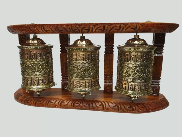 Tibetan Prayer Wheel Wall Hanging symbols- Om mani padme hum Handmade Nepal