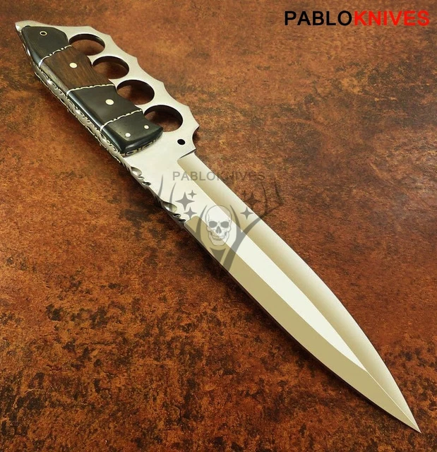 Rare Custom Handmade J2 Steel Hunting Knife with Punch /  Micarta Handle