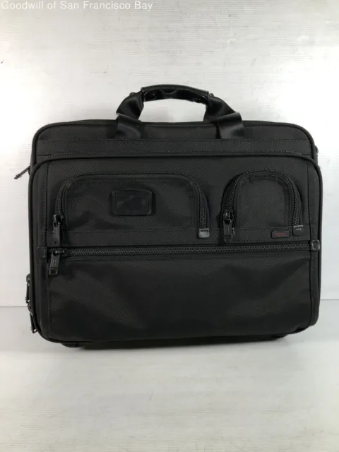 Tumi Unisex Adult Black Alpha 2 Deluxe 26127DH Zipped Pockets Carry On Bag L