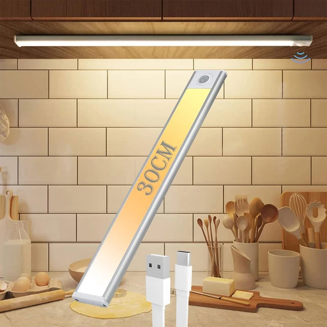 54 LED UNDER Cupboard Kitchen Lights 3Color Dimmable Motion Sensor