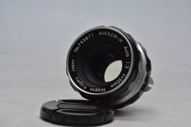 [N.NINT Nikon Nippon Kogaku NIKKOR-H Auto 50mm f/2 Non-Ai MF Lens From JAPAN