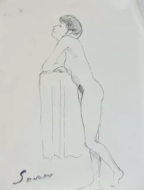 Robert savary - Dibujo Original - Tinta - Desnudo 59