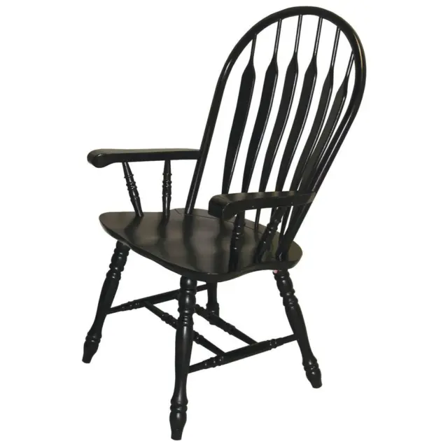 Sunset Trading Black Cherry Selections Comfort Back Windsor Dining Chair
