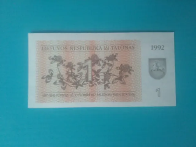 Geldschein 1 Talonas von 1992 aus Litauen