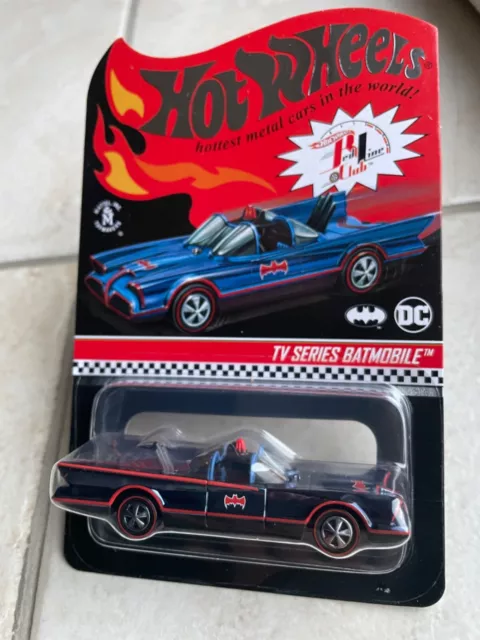 Hot Wheels Red Line Club Rlc 1966 Tv Series Batmobile Bleu 1:64