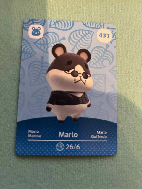 Carte Amiibo Animal Crossing – Série 5, Numéro 437 Marlou (Marlo) – 100% NEUVE Sous Emballage
