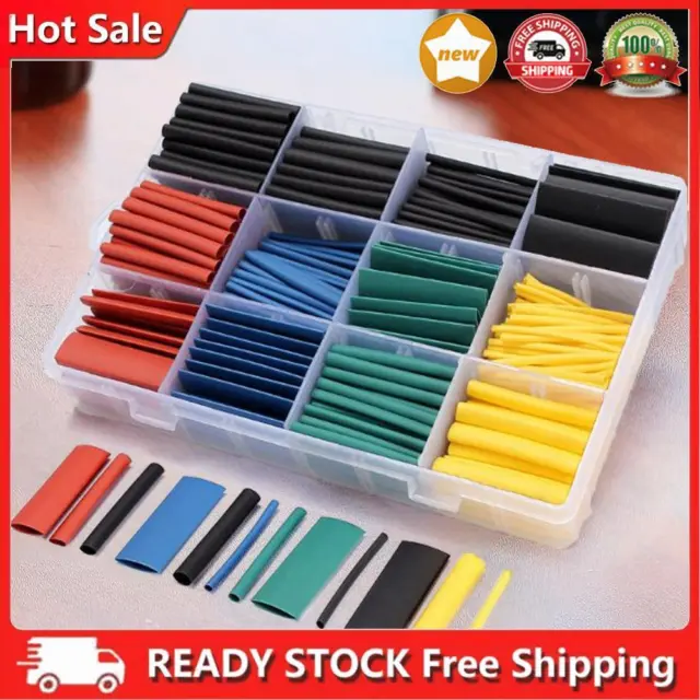 530pcs Insulated Sleeve Portable Assorted Pack Wire Cable Assortment Electronic