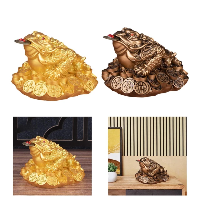 Statue miniature de grenouille, sculptures de grenouilles porte-bonheur en jade | Décoration de table décorative, figurine d'animal réaliste pour chambre à coucher, décoration de Noël et de méditation Statue miniature de grenouille, sculptures de grenouilles porte-bonheur en jade | Décoration de table décorative, figurine d'animal réaliste pour chambre à coucher, décoration de Noël et de méditation