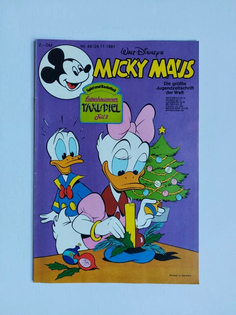 Ehapa - Micky Maus Nr. 48 / 28.11.1981 - Top Zustand / Z1 (mit Beilage)