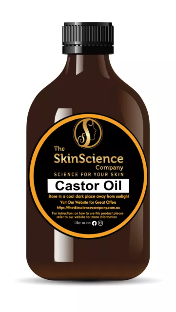 Organic CASTOR OIL-100% Pure Cold Pressed-Unrefined Premium Grade Oil