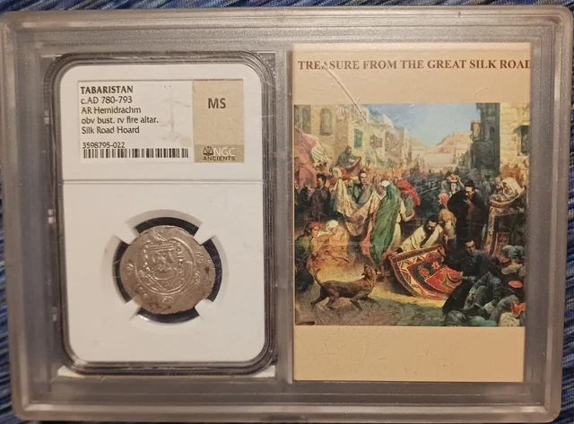 Tabaristan AR Hemidrachm Sulayman (780-93 AD) MS NGC