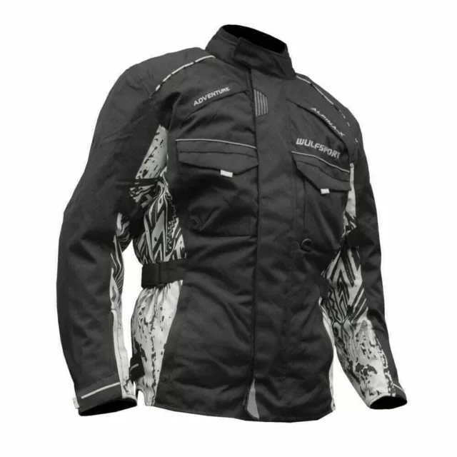 Wulfsport Adults Alpina-X Waterproof Motorcycle Jacket Black Medium  Clearance