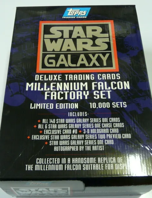 Star Wars Galaxy Topps Deluxe Trading Card Base Set with Millennium Falcon 1993
