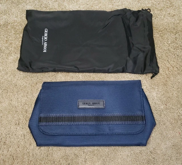 GIORGIO ARMANI CODE Toiletry Black Fold Over Zip Closure Hangable