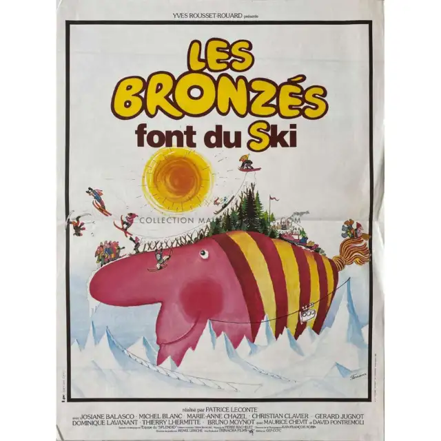 LES BRONZES FONT DU SKI Affiche de cinéma  - 40x54 cm. - 1979 - Le Splendid, Pat