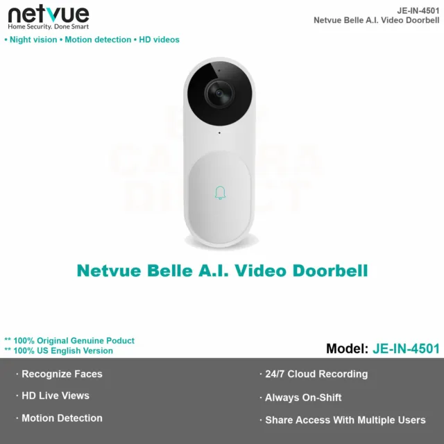Brand NEW!! Netvue Belle WiFi A.I. Video Doorbell