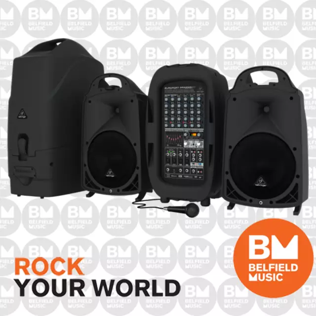 Behringer EUROPORT PPA2000 Portable PA System 2000W 8 Channel w/ Bluetooth & FX