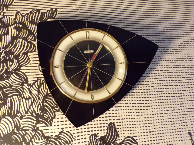 Horloge Murale Vintage Bayard – Style Art Déco – Mécanisme Quartz – Multicolore