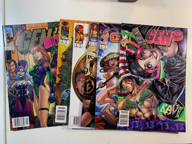 Lot of Gen13: Bootleg #1, 3, 5, 6, 8 & Gen13 Rave #1 Image 1996, NM NOS, 6 Comic